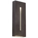 Tao LED 18 inch Bronze Outdoor Wall Light, dweLED
