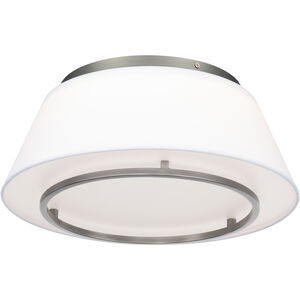 Hailey LED 16 inch Brushed Nickel Flush Mount Ceiling Light, dweLED