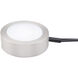 Line Voltage Puck Light LED Brushed Nickel Button Light