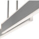 Bastone Linear Pendant Ceiling Light in 4000K, Brushed Nickel, dweLED