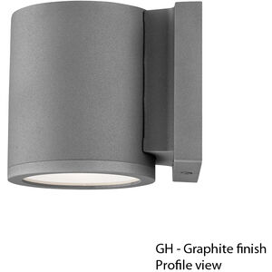 Tube LED 5 inch Graphite Outdoor Wall Light