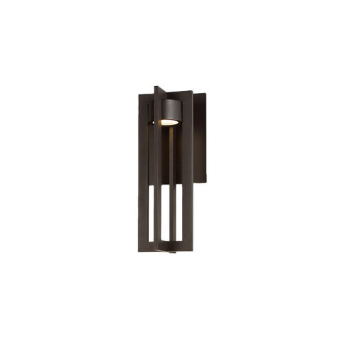 Chamber LED 16 inch Bronze Outdoor Wall Light, dweLED