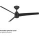 Novelle 52 inch Matte Black Downrod Ceiling Fan