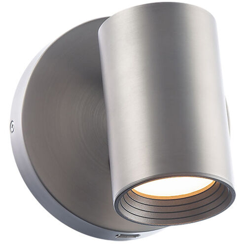 Kepler 1 Light 4.63 inch Brushed Nickel Reading Light Wall Light, dweLED
