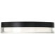 Dot LED 12.13 inch Black Flush Mount Ceiling Light in 3500K, dweLED