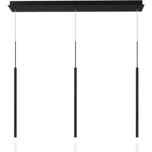 Viggo LED 15 inch Black Multi-Light Pendant Ceiling Light, dweLED