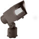 Tyler Solid Brass Coated in Bronze 25 watt LED Spot and Flood Lighting in 3000K, Bronze on Brass, Wall Wash, WAC Landscape