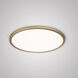Geos LED 15 inch Brass Flush Mount Ceiling Light in 3000K, dweLED