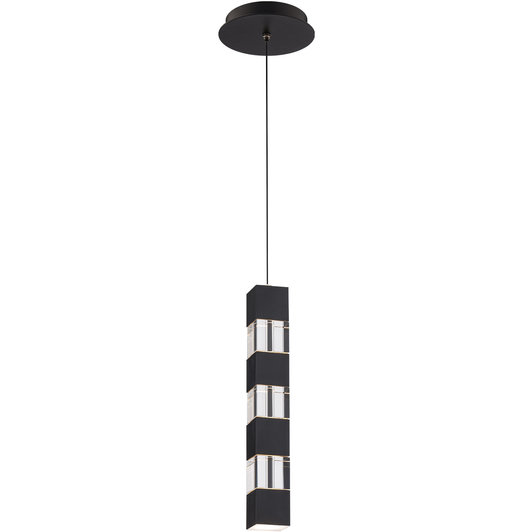 Super Star LED 2 inch Black Pendant Ceiling Light in 3000K, dweLED