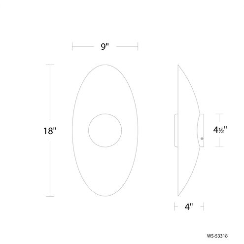 Glamour Wall Sconce Wall Light in 3500K, Black, dweLED