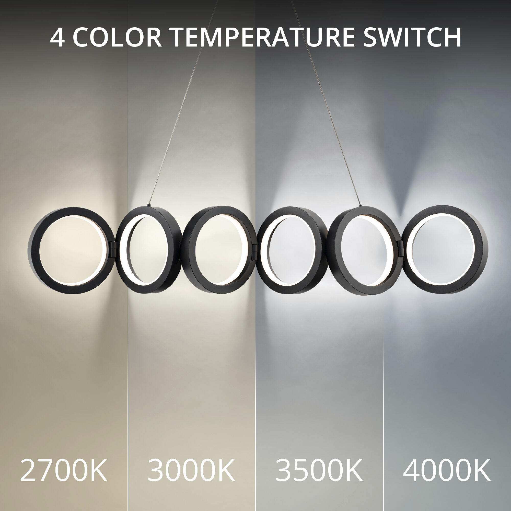 Cabot Linear Pendant Ceiling Light in 3000K, dweLED