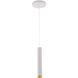 Silo 1 Light 120-277 VAC White/White Track Pendant Ceiling Light in 3000K