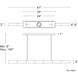 Super Star LED 47 inch Brushed Nickel Linear Pendant Ceiling Light, dweLED