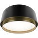 Salvo LED 9 inch Black and Aged Brass Flush Mount Ceiling Light in 3000K, Black Aged Brass, dweLED