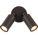 Cylinder LED 5.06 inch Bronze Outdoor Wall Light