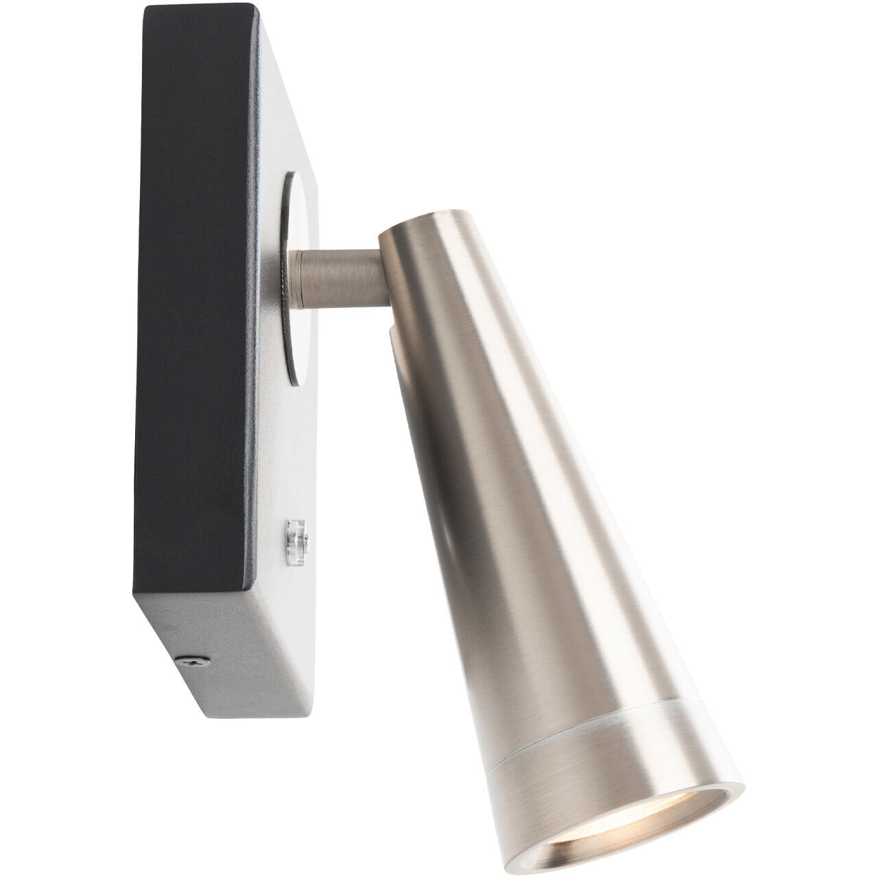 Arne Reading Light Wall Light in Black Brushed Nickel, dweLED