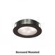 LED Button Light 24 LED 2.25 inch Black Puck Light in 3000K