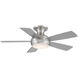 Odyssey 44 inch Brushed Nickel Flush Mount Ceiling Fans, Smart Fan