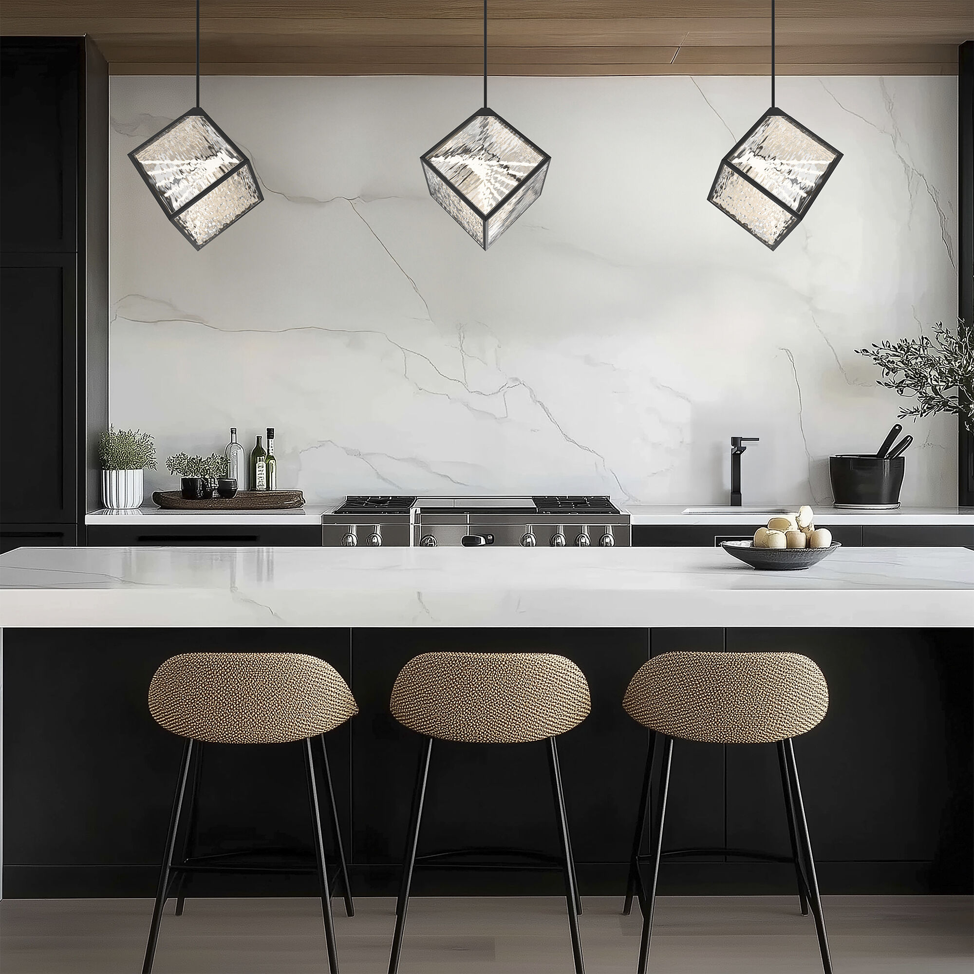 Dyce LED 14.13 inch Black Pendant Ceiling Light, dweLED