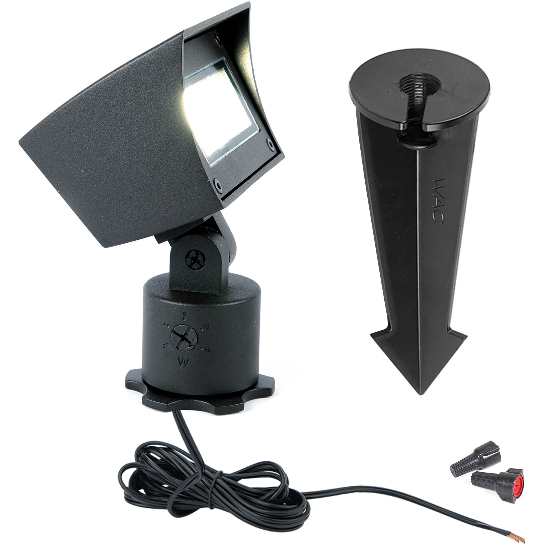 Tyler Black 18 watt LED Spot and Flood Lighting in 3000K, WAC Landscape