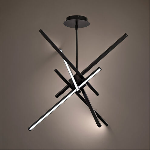 Parallax LED 39 inch Black Pendant Ceiling Light in 39in, dweLED