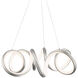 Mamba 1 Light 26 inch Brushed Nickel Pendant Ceiling Light, dweLED