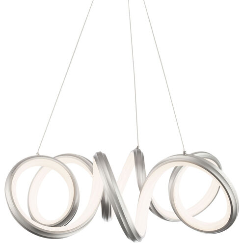 Mamba 1 Light 26 inch Brushed Nickel Pendant Ceiling Light, dweLED