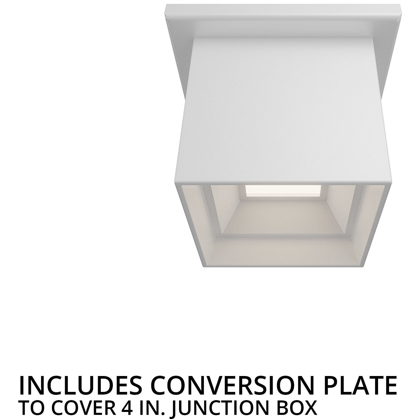 Downtown LED 3.5 inch White Outdoor Flush Mount in 3000K, dweLED