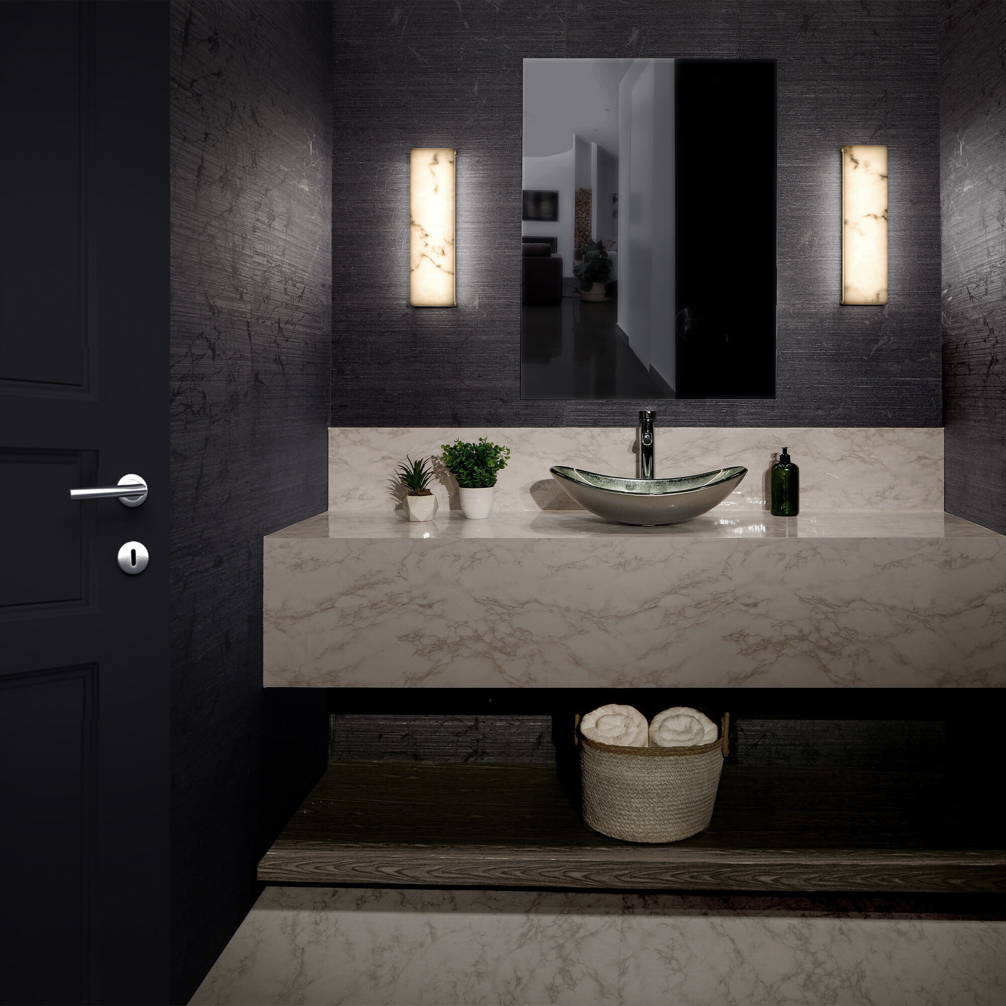 Museo LED 18 inch White Bath Vanity & Wall Light, dweLED