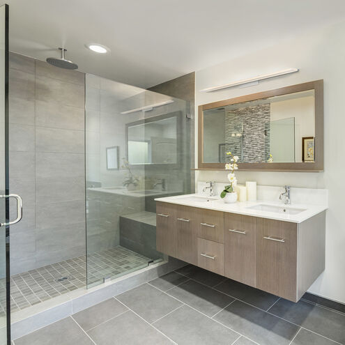 WAC Lighting WS-85636-AL Level LED 37 inch Brushed Aluminum Bath