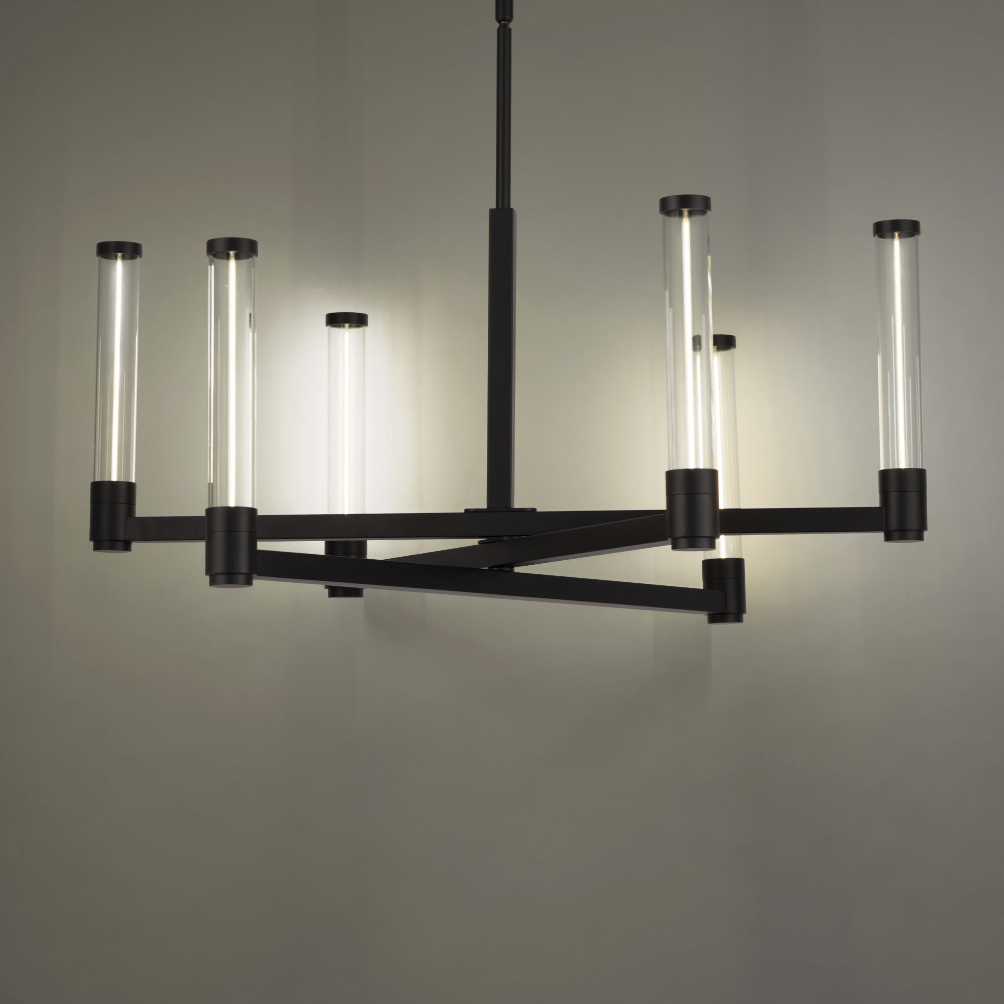 WAC Lighting PD-51327-BK Jedi LED 27 inch Black Chandelier