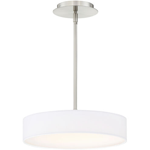 Manhattan LED 14 inch Brushed Nickel Pendant Ceiling Light, dweLED