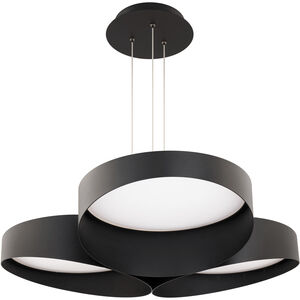 Triolet LED 36 inch Black Pendant Ceiling Light in 3500K, dweLED