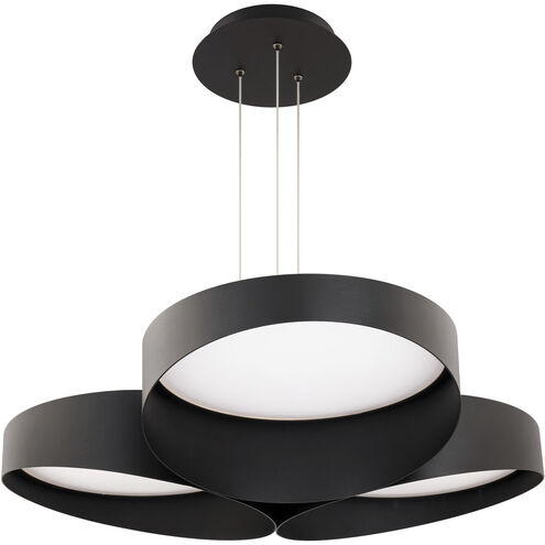 Triolet LED 36 inch Black Pendant Ceiling Light in 3500K, dweLED