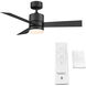 San Francisco 44 inch Matte Black Downrod Ceiling Fans, Smart Fan