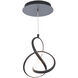 Vornado 1 Light 6 inch Black Mini Pendant Ceiling Light, dweLED