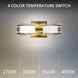 Hourglass LED 4.5 inch Aged Brass Bath Vanity & Wall Light in 3500K, dweLED