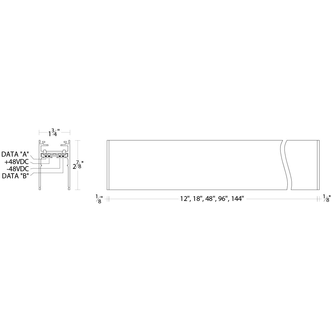 Ventrix 48 Black Track Systems Ceiling Light