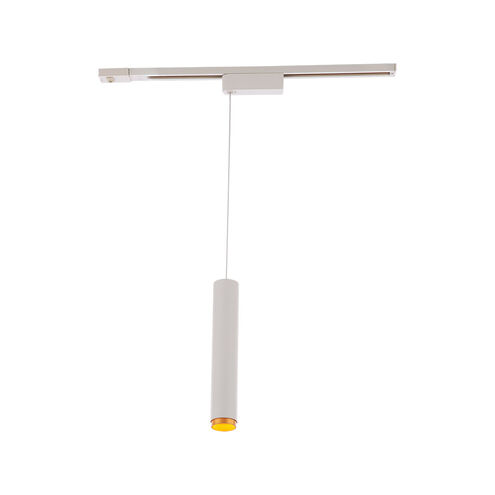 Silo Pendants 1 Light 120 White/Gold Track Head Ceiling Light in 3000K, H Track