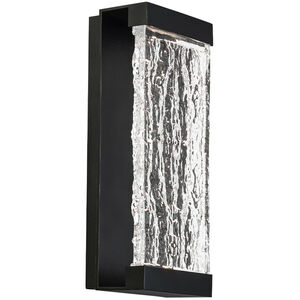Fusion LED 14 inch Black Outdoor Wall Light, dweLED