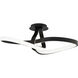 Mobius 1 Light 4.63 inch Black Semi-Flush Mount Ceiling Light, dweLED