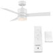 San Francisco 44 inch Matte White Downrod Ceiling Fans, Smart Fan