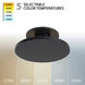 Twist-N-Lite LED 8 inch Black Semi-Flush Mount Ceiling Light, WAC Limited
