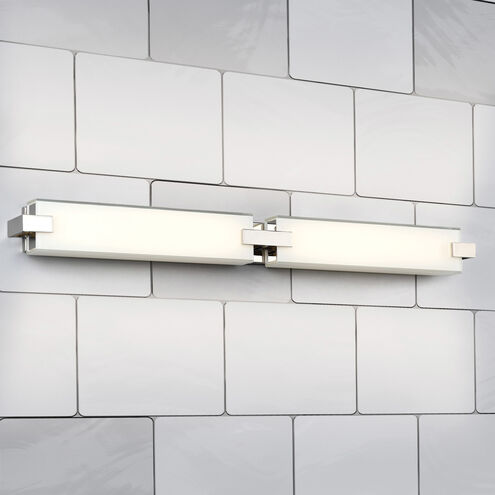 Bliss LED 36 inch Polished Nickel Bath Vanity & Wall Light in 3500K, 36in, dweLED