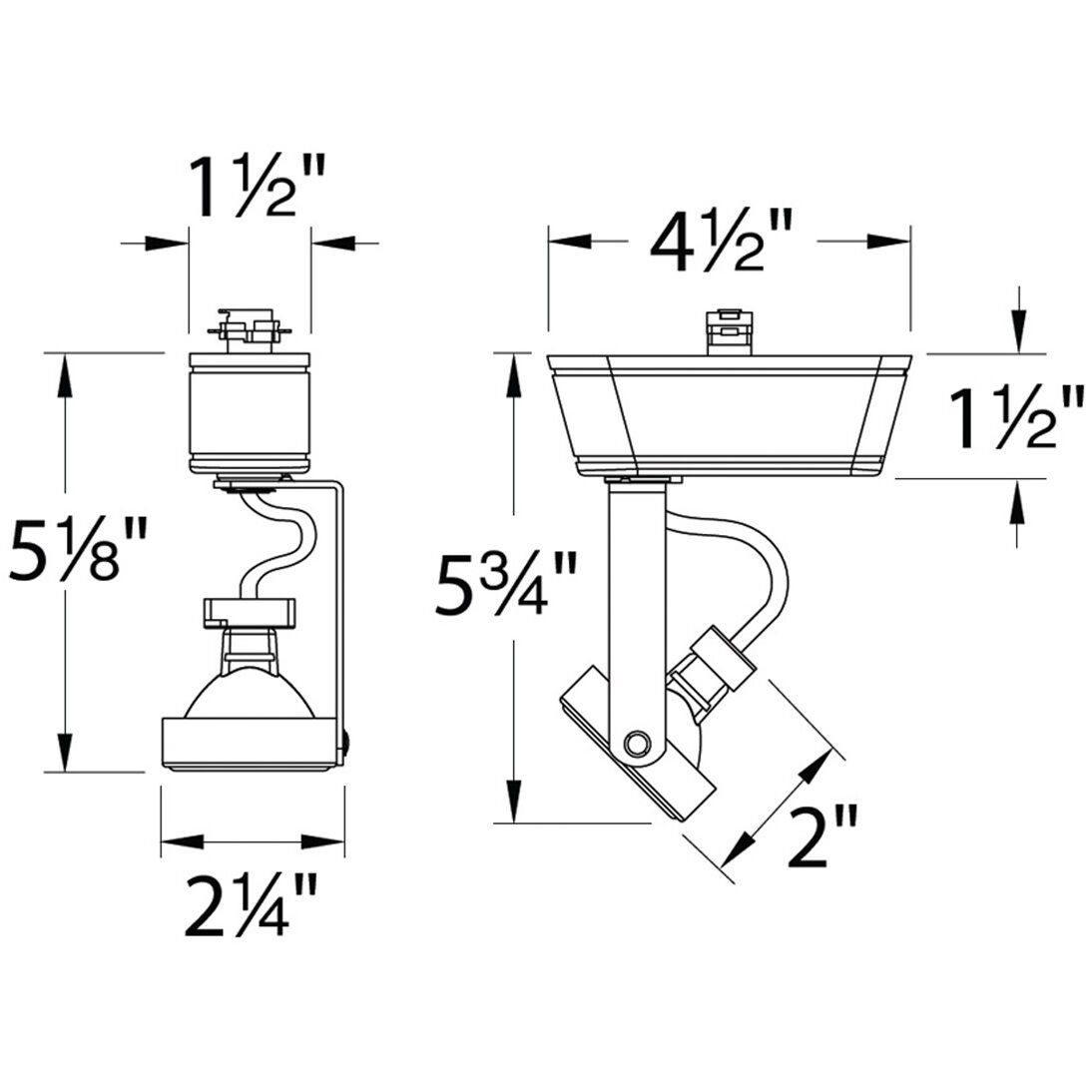 HT-180 1 Light 120 Black L Track Fixture Ceiling Light, WAC Limited
