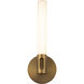 Clare LED 6 inch Aged Brass Bath Vanity & Wall Light, dweLED
