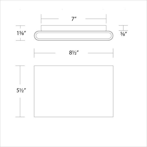Tablet LED 5.5 inch Black Outdoor Wall Light
