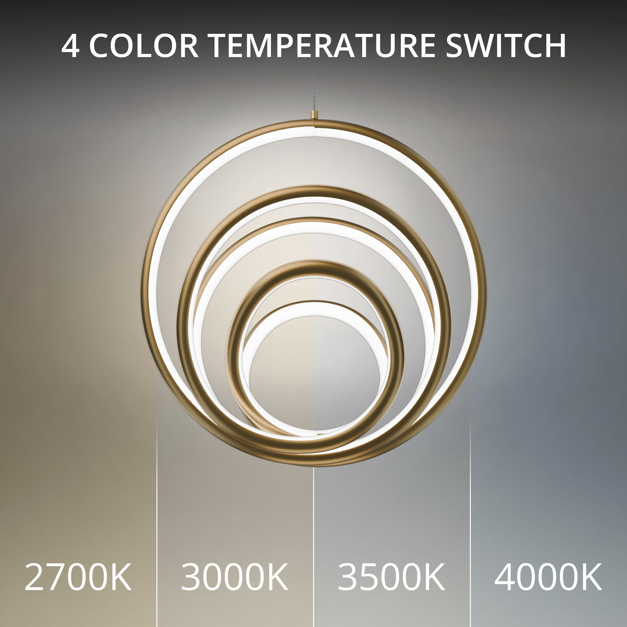 Hoopla LED 7.78 inch Aged Brass Pendant Ceiling Light in 3500K, dweLED