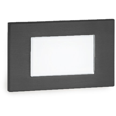LEDme Step and Wall Lights 277 3 watt Black On Aluminum Step Light in White