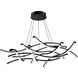 Divergence 9 Light 43.75 inch Black Chandelier Ceiling Light, dweLED